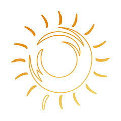 summer sun isolated icon