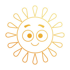 summer sun happy kawaii character