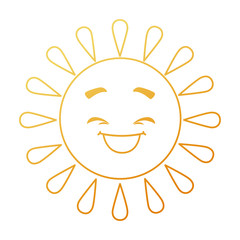 summer sun happy kawaii character