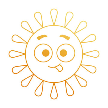 summer sun crazy kawaii character