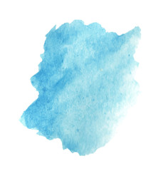 Blue watercolor stain vector