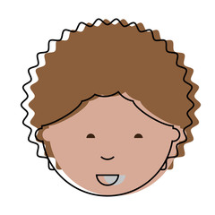 cartoon man face icon
