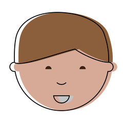 cartoon man face icon