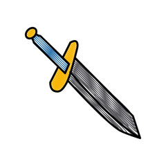 Sword medieval weapon icon vector illustration graphic design