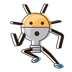 kawaii light bulb icon