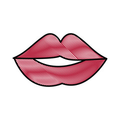 Sexy lips cartoon icon vector illustration graphic design