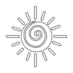 summer sun drawing icon