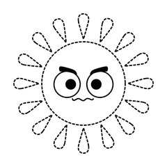 summer sun angry kawaii character