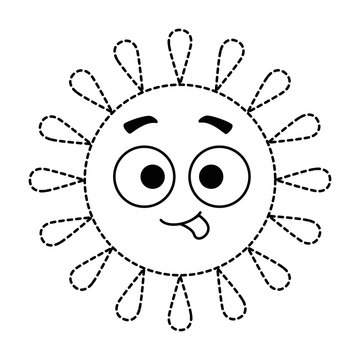 summer sun crazy kawaii character