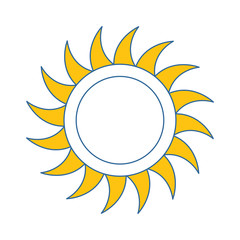 summer sun isolated icon