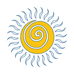 summer sun isolated icon