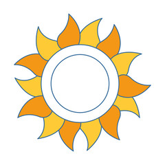 summer sun isolated icon