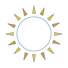 summer sun isolated icon