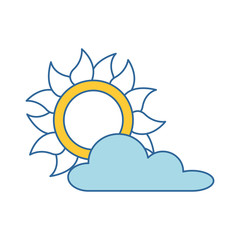 summer sun with clouds