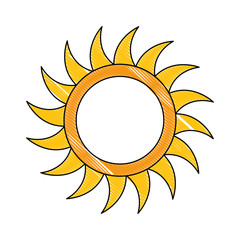 summer sun isolated icon