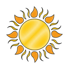 summer sun isolated icon