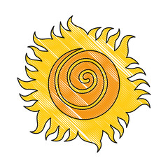 summer sun drawing icon