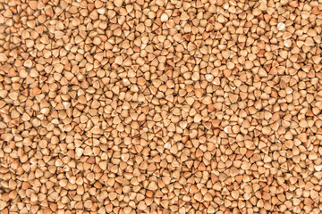 Buckwheat grains. Texture for background.