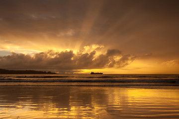 Sunset at Coquimbo in northern Chile