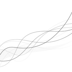 Abstract curved black lines