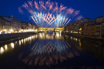Florence with fireworks - Celebrating New Year in the city