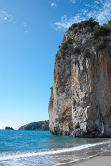 Rocky ridge overhanging the sea