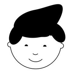 cartoon man face icon