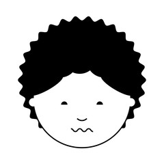cartoon man face icon