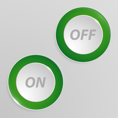 Buttons on and off position for website or app