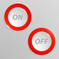 Buttons on and off position for website or app
