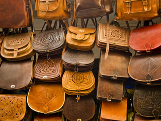 Ledertaschen in Essaouira