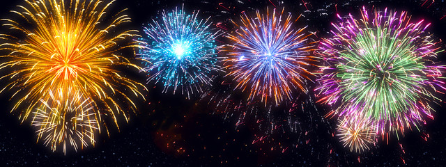 Fototapeta premium Wunderschönes Feuerwerk