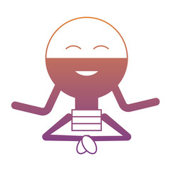 kawaii light bulb icon