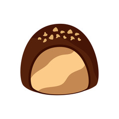 chocolate filled icon image vector illustration design 