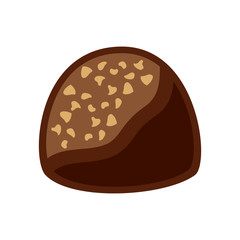 chocolate bite icon image vector illustration design 