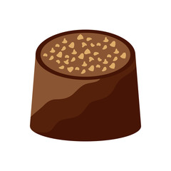 chocolate bite icon image vector illustration design 