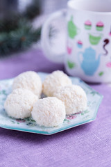 Coconut candy with nuts