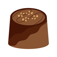 chocolate bite icon image vector illustration design 