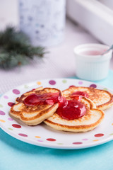 Pancakes with jam