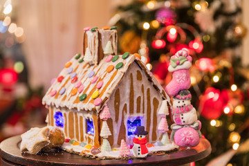 Christmas gingerbread cookie house.