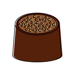 chocolate bite icon image vector illustration design 