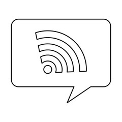 speech bubble with wifi signal