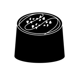 chocolate bite icon image vector illustration design  black and white