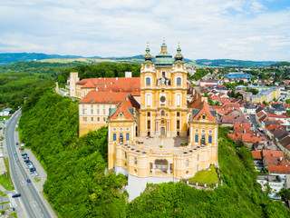 Obraz premium Melk Monastery aerial view