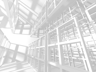 Obraz premium Abstract Modern White Architecture Background