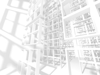 Futuristic White Architecture Design Background
