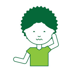 cartoon worried man icon
