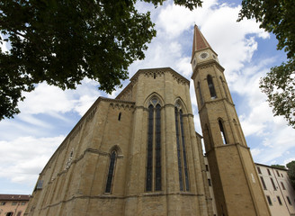 Rear view of the Cathedral of Saint Peter and Donato in Arezzo, Tuscany (Italy)