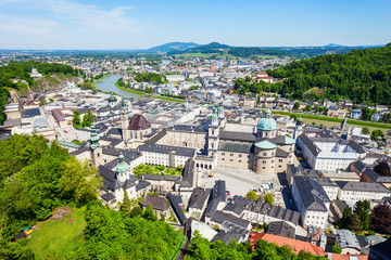 Salzburg aerial panoramic view