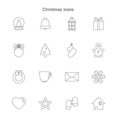 Vector illustration of christmas icons set